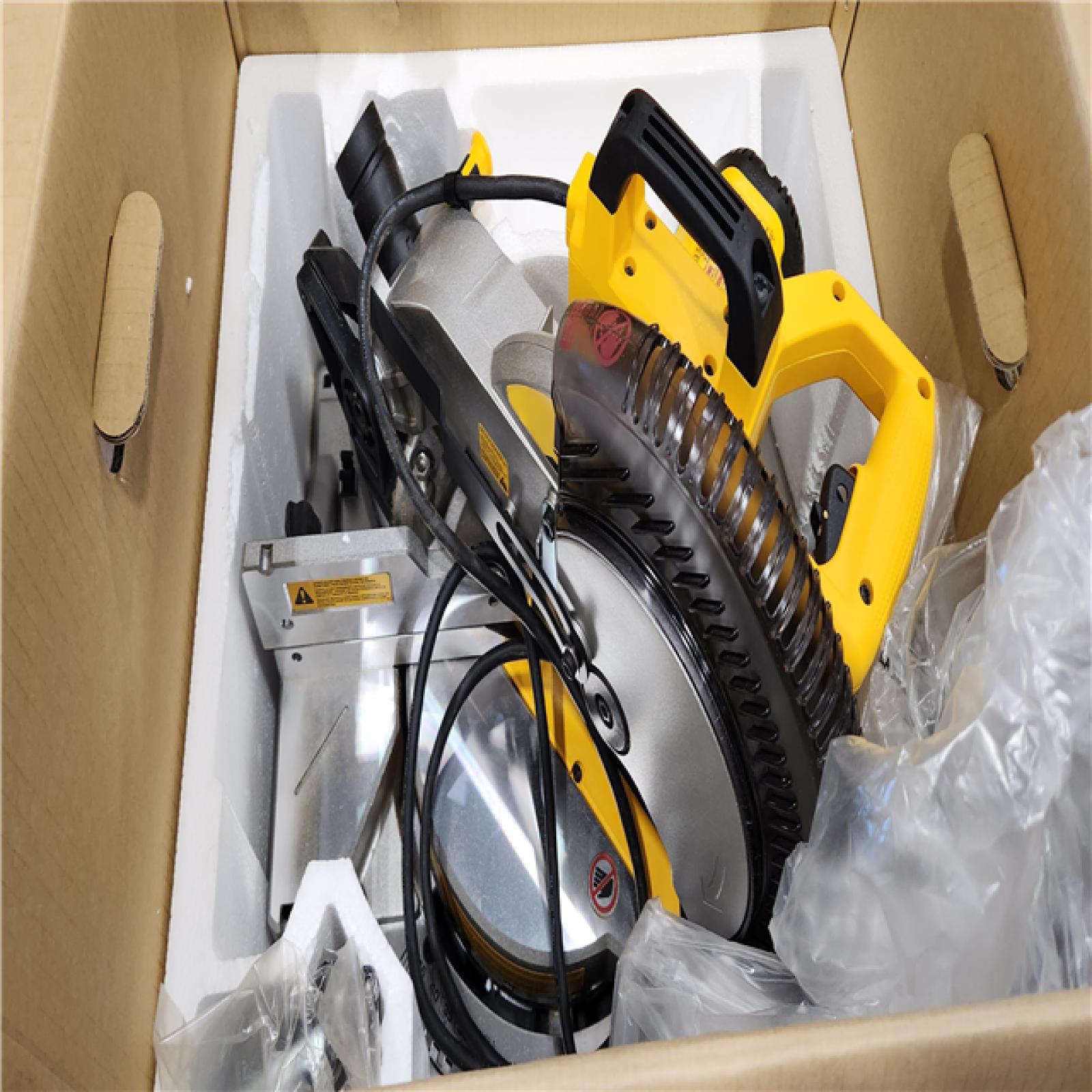 AS-IS- DEWALT 15 Amp Corded 10 in. Compound Single Bevel Miter Saw