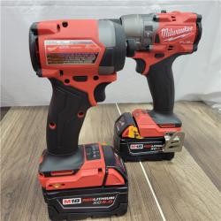 AS-IS MILWAUKEE M18 FUEL 18V Lithium-Ion Brushless Cordless Hammer Drill and Impact Driver Combo Kit (2-Tool) with 2 Batteries