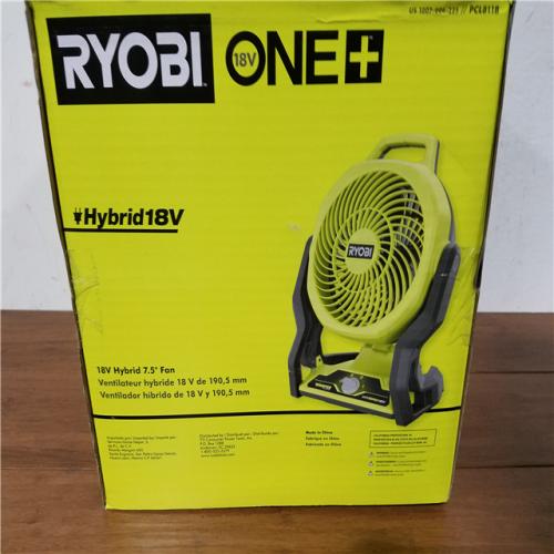 California NEW Ryobi Plus+ 18V Hybrid 7.5 Fan (Tool Only)
