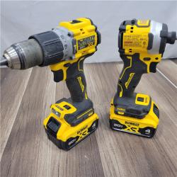AS-IS DEWALT 20V MAX XR Hammer Drill and ATOMIC Impact Driver 2 Tool Cordless Combo Kit with (2) 4.0Ah Batteries, Charger, and Bag