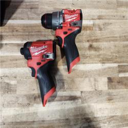 HOUSTON LOCATION - AS-IS (APPEARS LIKE NEW) Milwaukee  FUEL 12-Volt Lithium-Ion Brushless Cordless Hammer Drill and Impact Driver Combo Kit