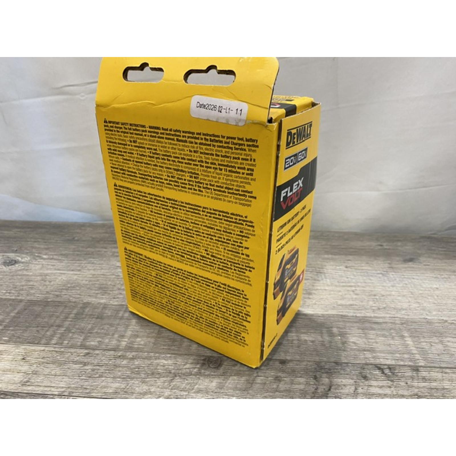 NEW - DEWALT FLEXVOLT 20V/60V MAX Lithium-Ion 6.0Ah Battery Pack (2 Pack)