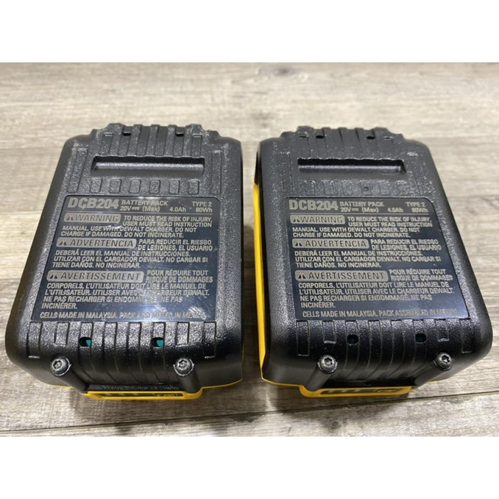 AS-IS DEWALT 20V MAX Premium Lithium-Ion 4.0Ah Battery Pack (2 Pack)