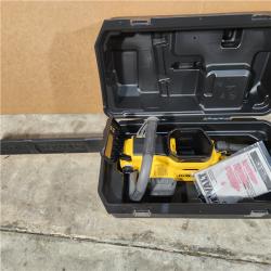 Houston location- AS-IS DEWALT 60V MAX 20in. Brushless Cordless Battery Powered Chainsaw and Carry Case (Tool and Case Only) Appears in new condition