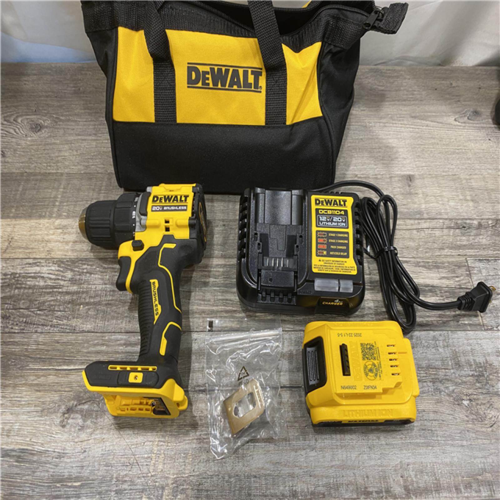 AS-IS DEWALT Atomic 20V Lithium-Ion Cordless Compact 1/2 in. Drill/Driver Kit