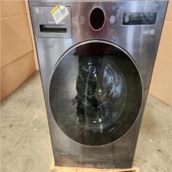Phoenix Location LG 5.0 cu. ft. Mega Capacity Smart Front Load Electric All-in-One Washer Dryer Combo with TurboWash360 WiFi in Black Steel