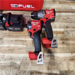 HOUSTON LOCATION - AS - IS Milwaukee FUEL 18V Lithium-Ion Brushless Cordless Hammer Drill and Impact Driver Combo Kit