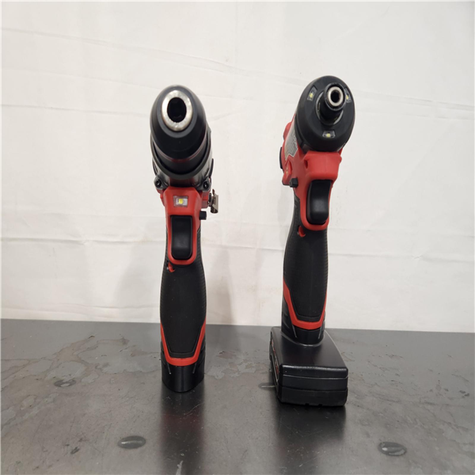 AS-IS- Milwaukee 12V Brushless Hammer Drill and Impact Driver Combo Kit