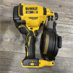 AS-IS DEWALT 20V MAX Lithium-Ion 15-Degree Electric Cordless Roofing Nailer Kit