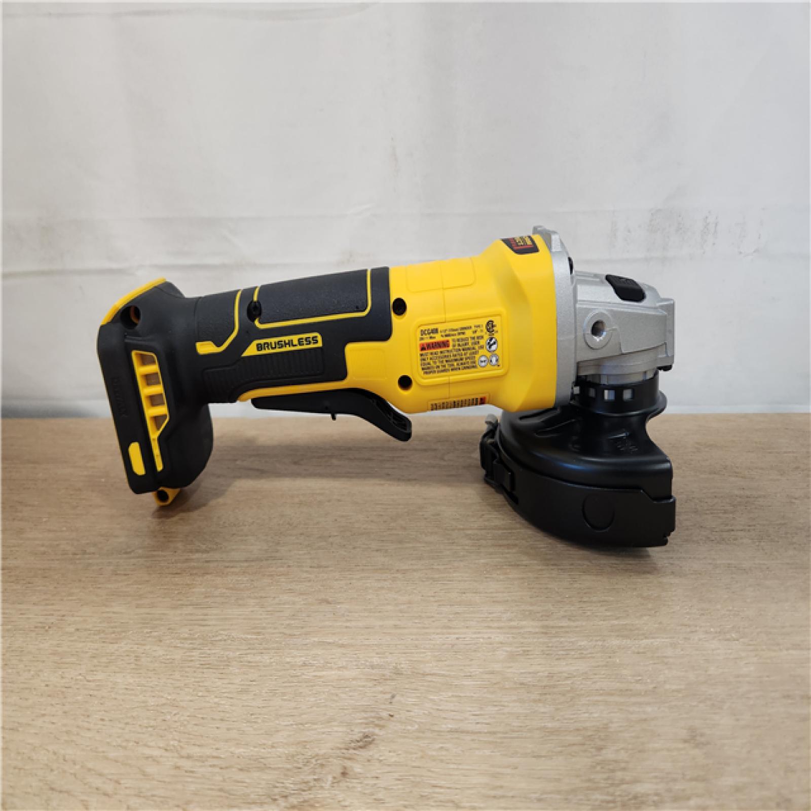 AS-IS- DEWALT 20V MAX Cordless Brushless 4-1/2 in. Angle Grinder with Paddle Switch (Tool Only)