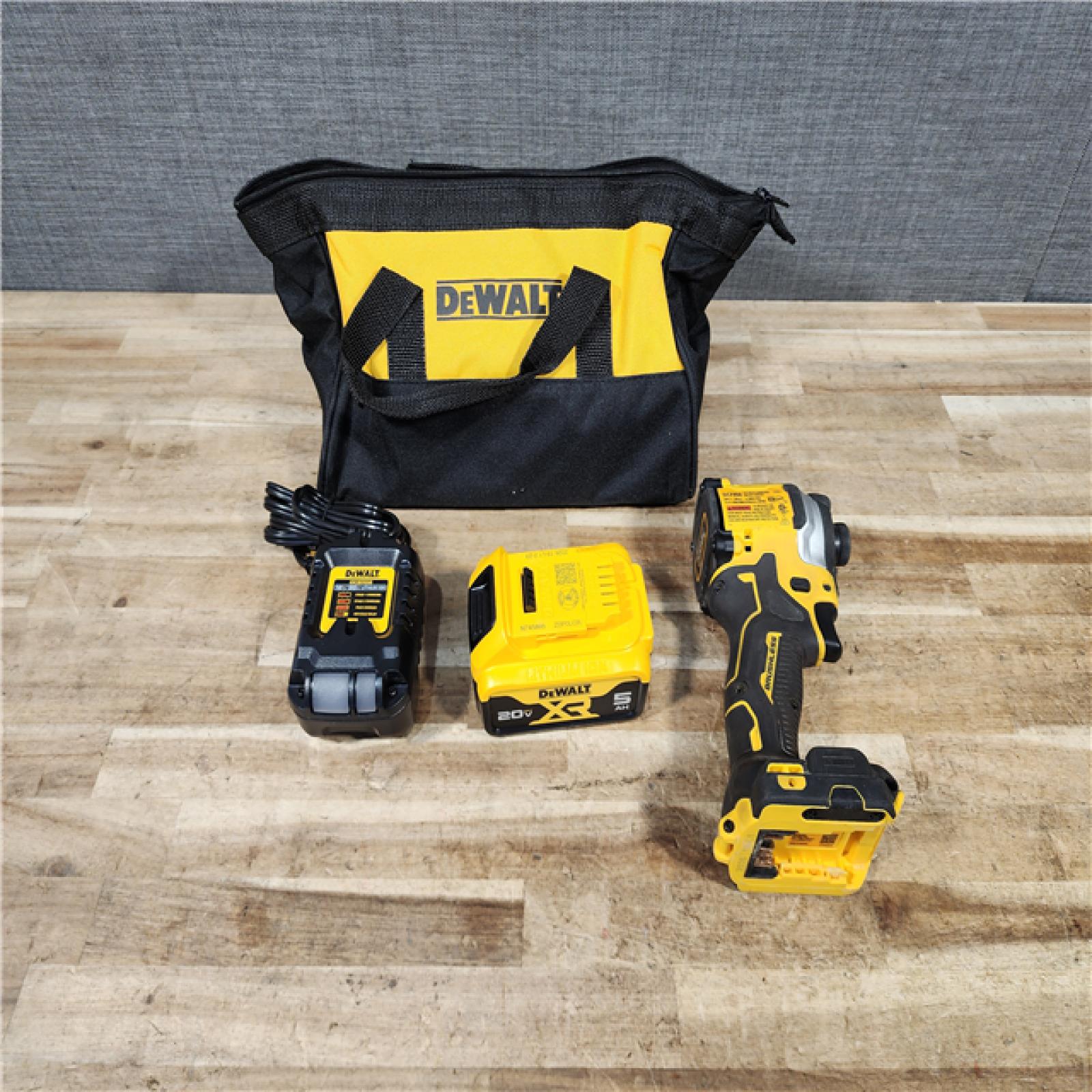 HOUSTON LOCATION - AS - IS DEWALT ATOMIC 20V MAX Lithium-Ion Cordless 1/4 in. Brushless Impact Driver Kit