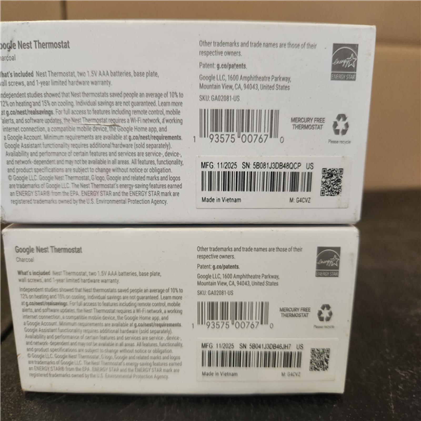 Phoenix Google Nest Thermostat - Smart Programmable Wi-Fi Thermostat (2-Pack)