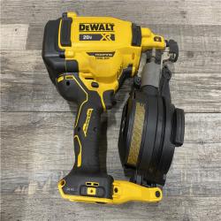 AS-IS DEWALT 20V MAX Lithium-Ion 15-Degree Electric Cordless Roofing Nailer Kit