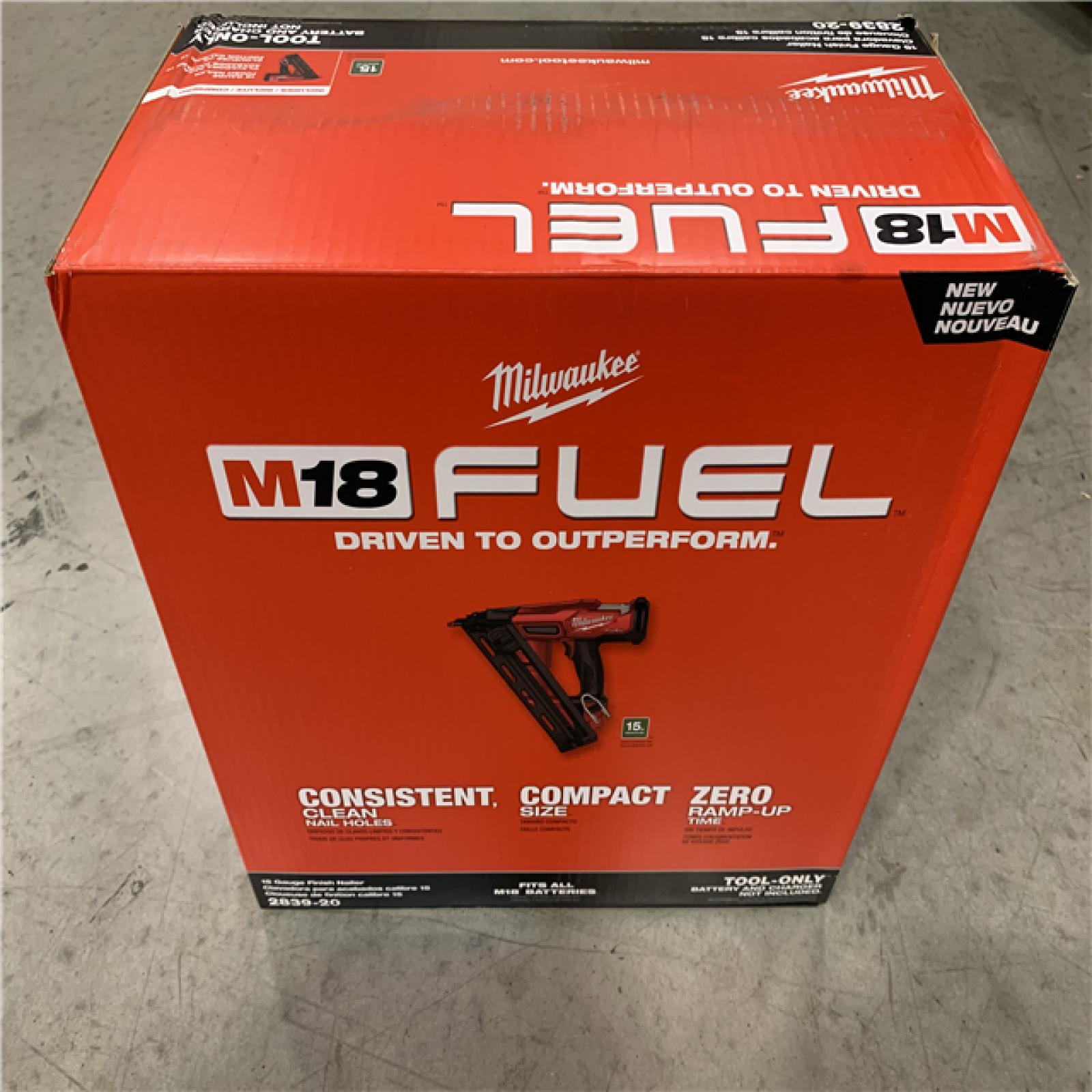 NEW! - Milwaukee M18 FUEL 18-Volt Lithium-Ion Brushless Cordless Gen II 15-Gauge Angled Finish Nailer (Tool-Only)