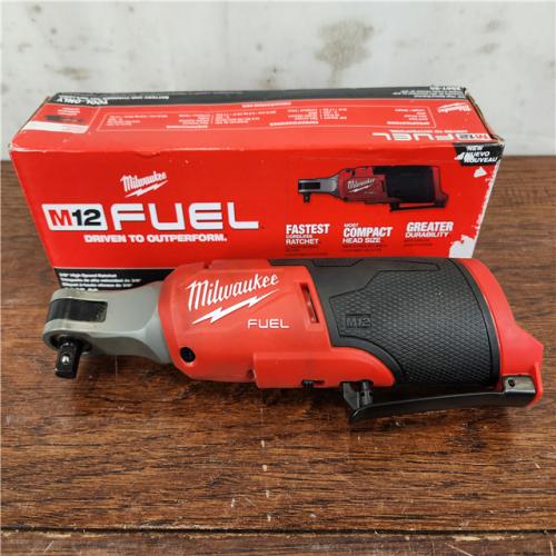 AS-IS Milwaukee M12 FUEL 12-Volt Lithium-Ion Brushless Cordless High Speed 3/8 in. Ratchet (Tool-Only)
