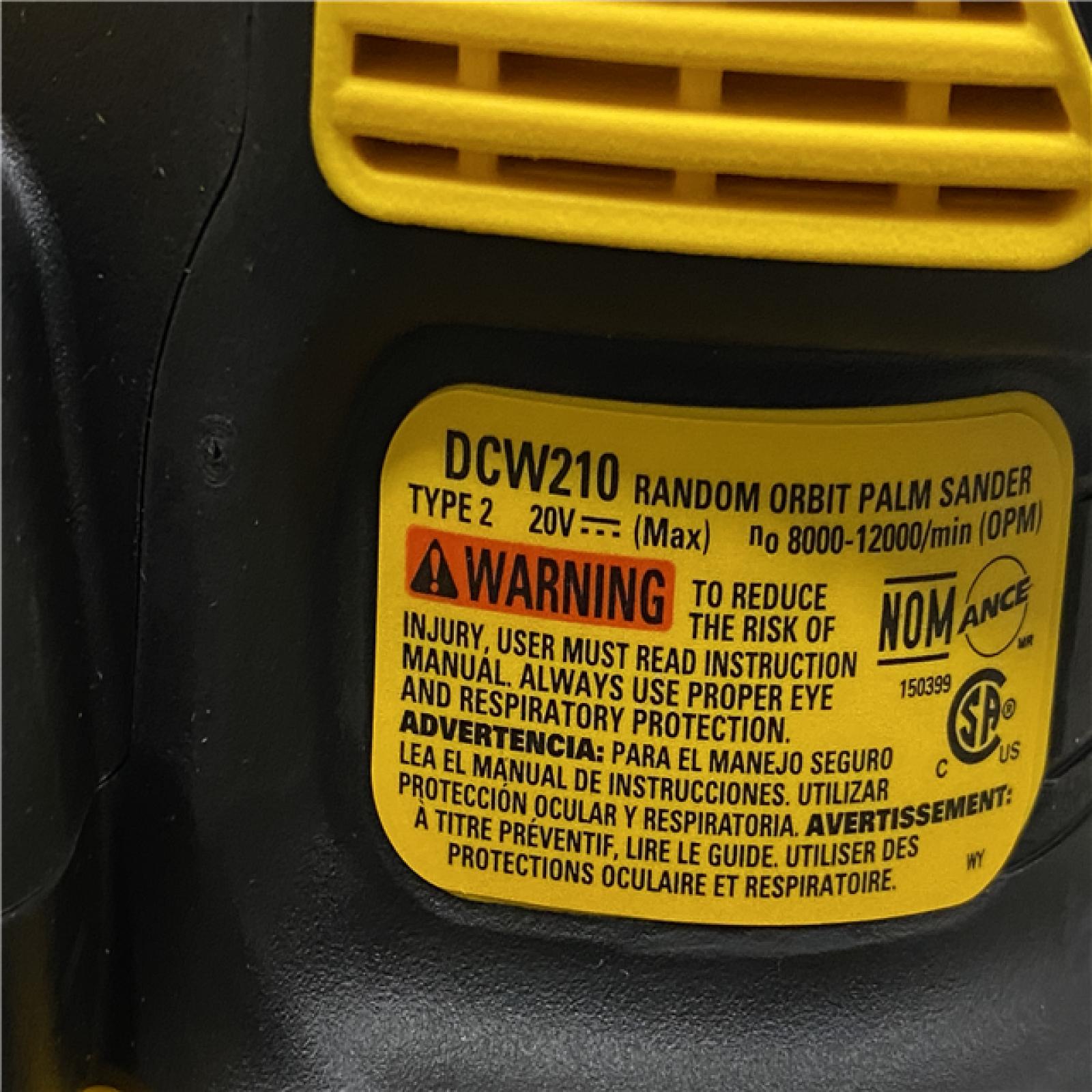 AS-IS DEWALT 20V MAX XR Cordless Brushless 5 in. Random Orbital Sander (Tool Only)