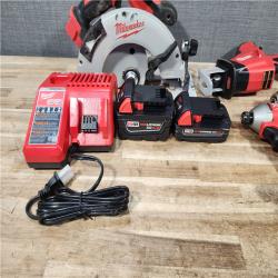 HOUSTON LOCATION - AS - IS Milwaukee 18-Volt Lithium-Ion Brushless Cordless (4-Tool) Combo Kit