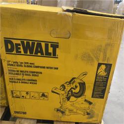 As-Is- DEWALT 15 Amp Corded 12 in. Double Bevel Sliding Compound Miter Saw