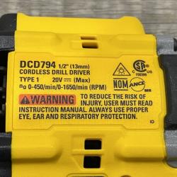 AS-IS DEWALT Atomic 20V Lithium-Ion Cordless Compact 1/2 in. Drill/Driver Kit