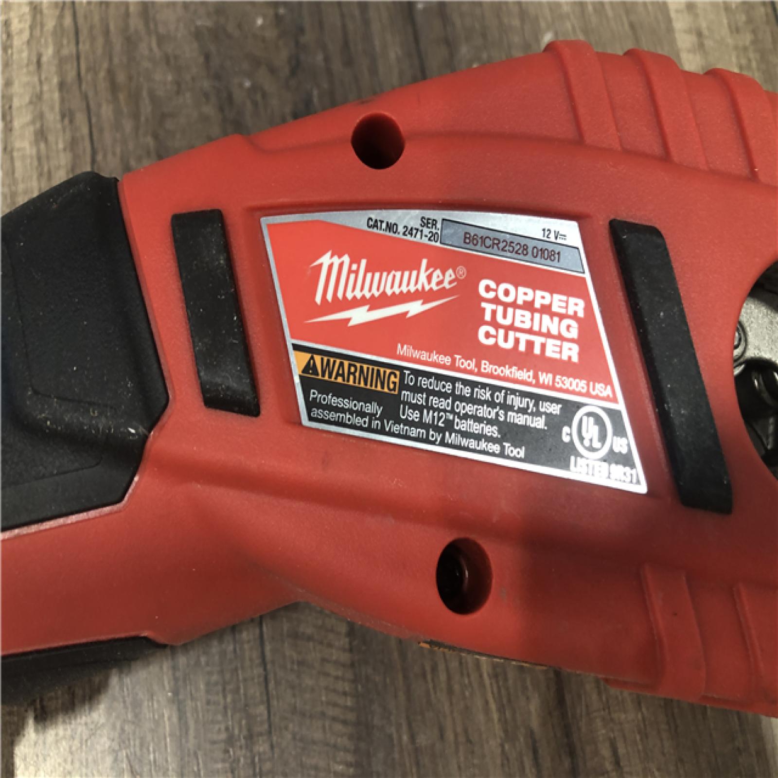 AS-IS Milwaukee 12V Lithium-Ion Cordless Copper Tubing Cutter (Tool-Only)