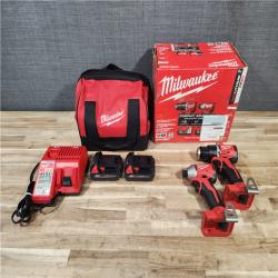 HOUSTON LOCATION - AS-IS Milwaukee M18 18V Lithium-Ion Brushless Cordless Compact Drill/Impact Combo Kit