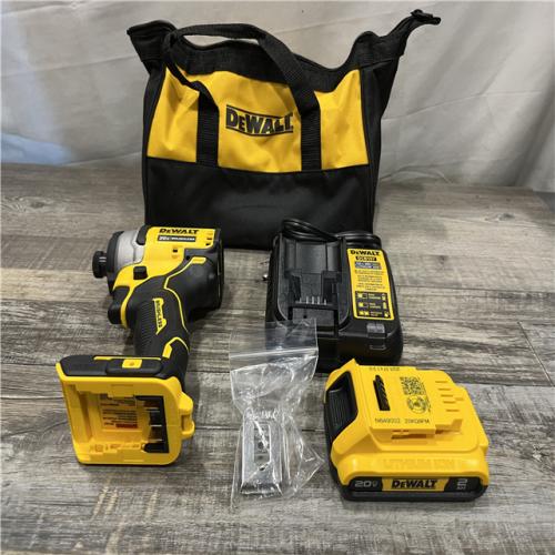AS-IS DEWALT Atomic 20V Max Lithium-Ion Brushless Cordless Compact 1/4 in. Impact Driver Kit