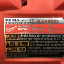 AS-IS Milwaukee FUEL GEN-3 18V Lithium-Ion Brushless Cordless 3/8 in. Compact Impact Wrench with Friction Ring (Tool-Only)