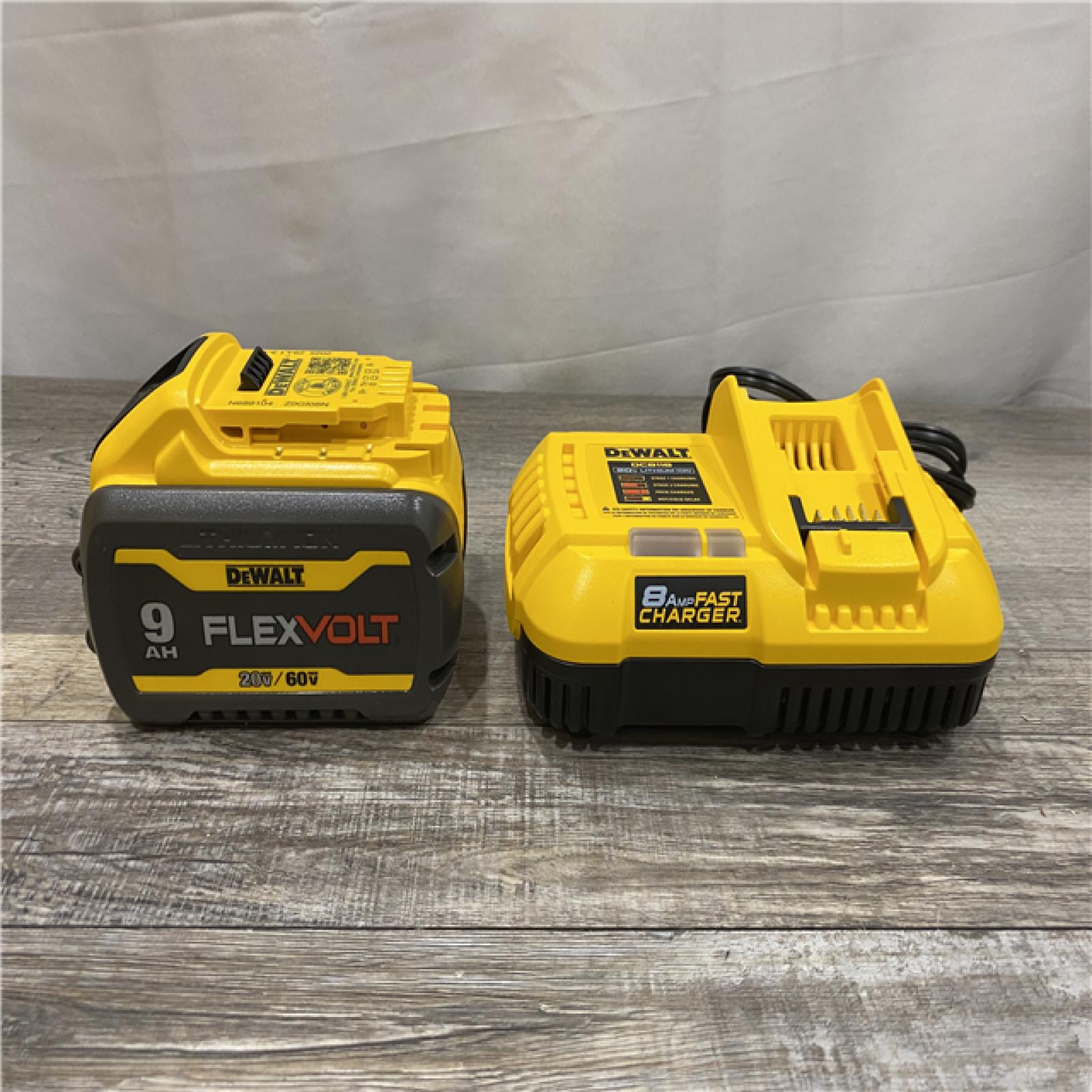 AS-IS DEWALT 20V/60V MAX FLEXVOLT Lithium-Ion 9.0Ah Battery and Charger Starter Kit