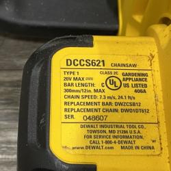 AS-IS DEWALT 20V MAX 12 in. Cordless Battery Powered Chainsaw (Tool Only)