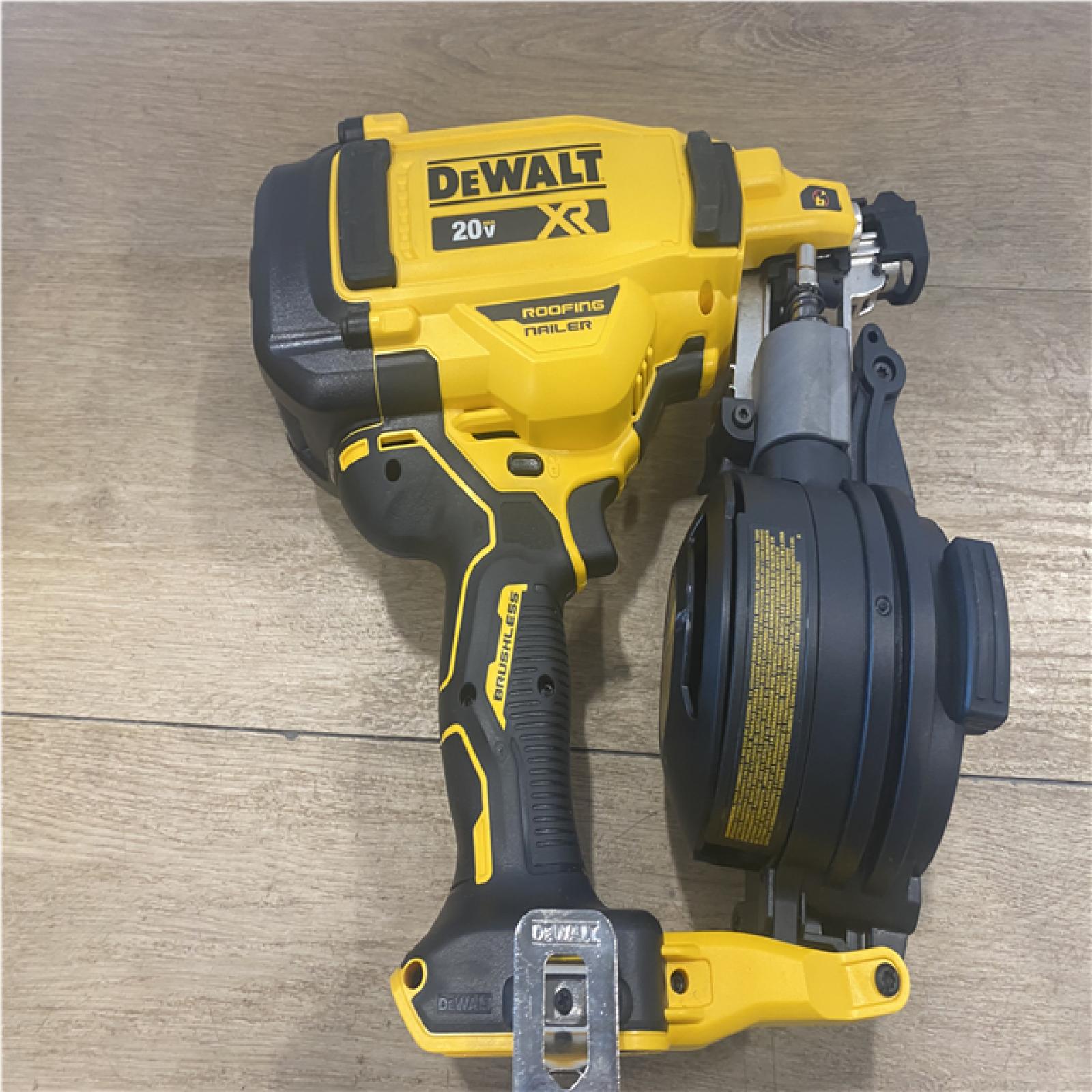 AS-IS DEWALT 20V MAX 15-Degree Electric Cordless Roofing Nailer (Tool Only)