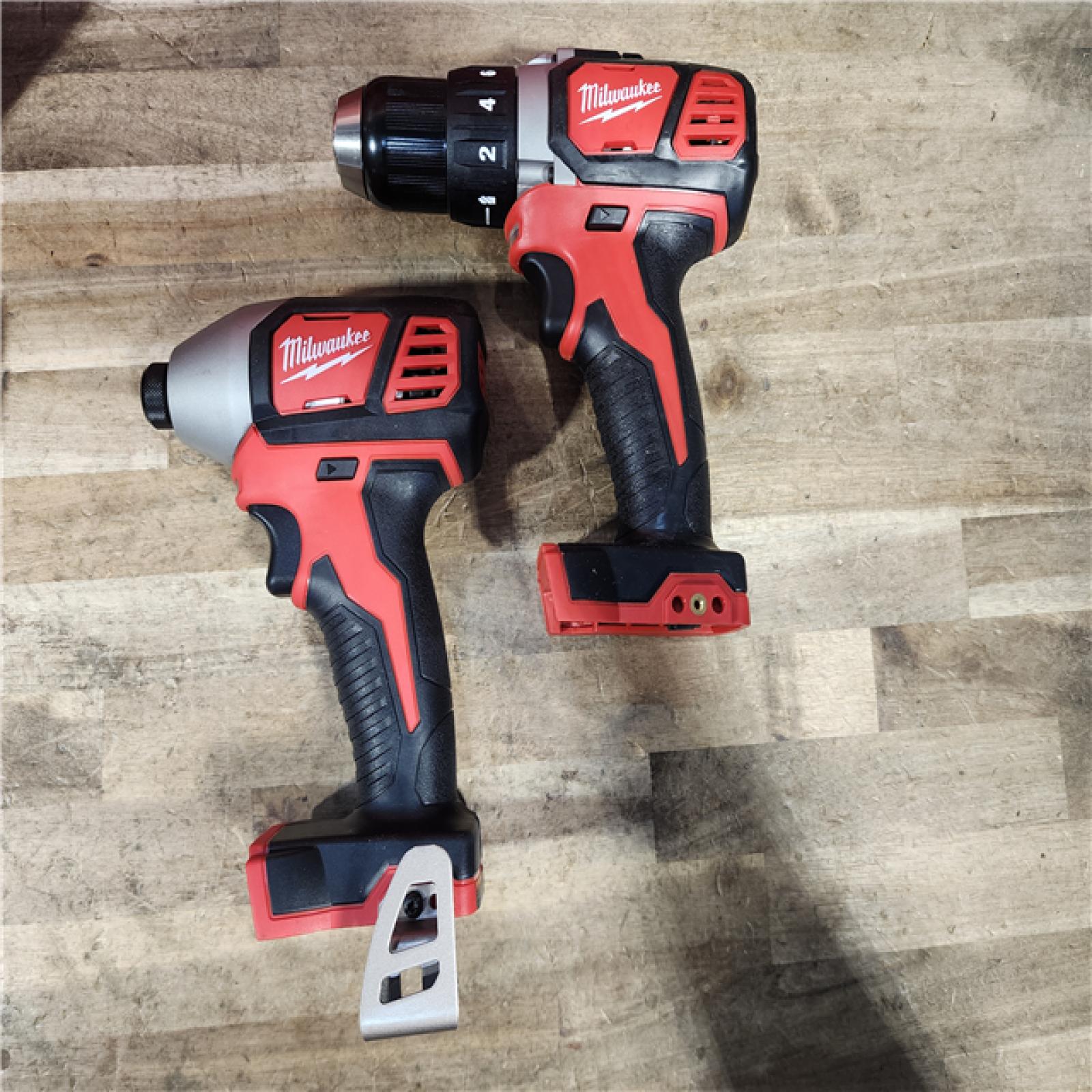 HOUSTON LOCATION - AS-IS Milwaukee 18V Lithium-Ion Cordless Drill Driver/Impact Driver Combo Kit