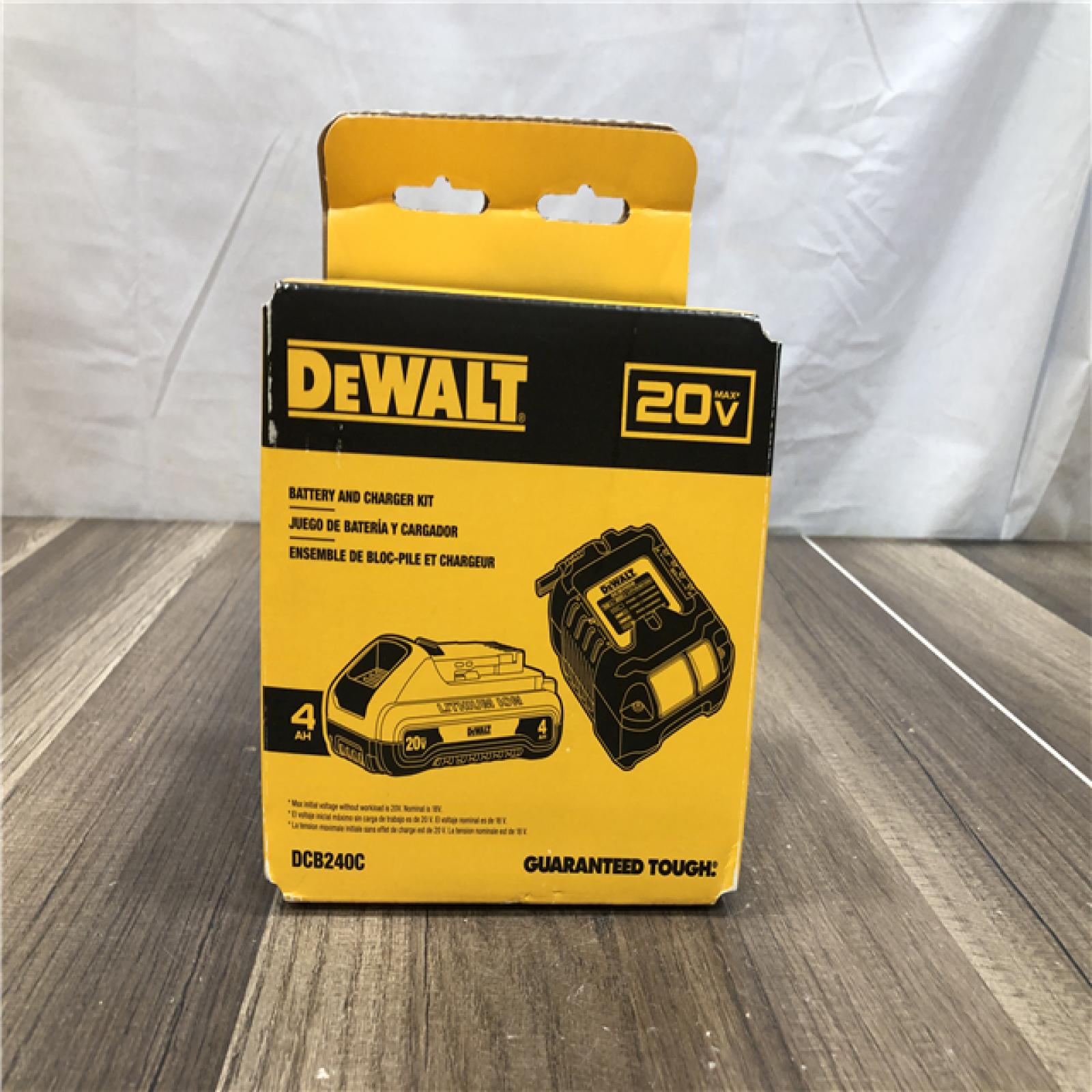NEW- DEWALT 20-Volt MAX Lithium-Ion 4.0Ah Battery with 12-Volt to 20-Volt MAX Charger