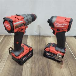 AS-IS Milwaukee M18 FUEL 18V Lithium-Ion Brushless Cordless Hammer Drill and Impact Driver Combo Kit (2-Tool) with 2 Batteries