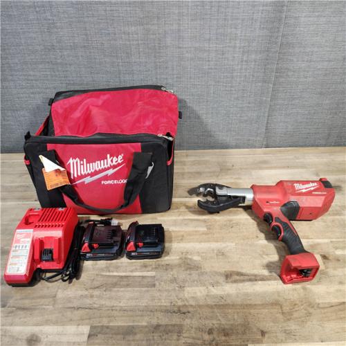HOUSTON LOCATION - AS-IS M18 18V Lithium-Ion Cordless FORCE LOGIC 6-Ton Pistol Utility Crimping Kit with O-D3 Jaws and 2 Batteries