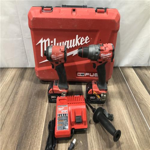AS-IS Milwaukee FUEL 18V Lithium-Ion Brushless Cordless Hammer Drill and Impact Driver Combo Kit