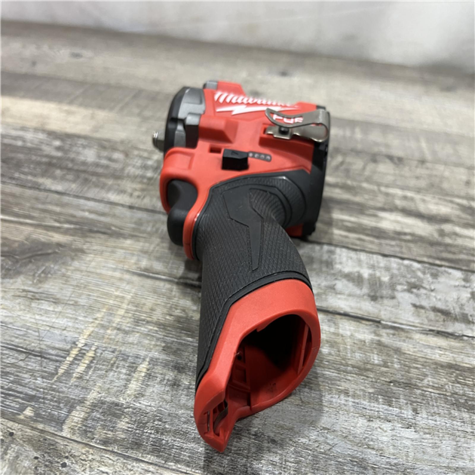 AS-IS Milwaukee FUEL 12V Lithium-Ion Brushless Cordless Stubby 3/8 in. Impact Wrench (Tool-Only)