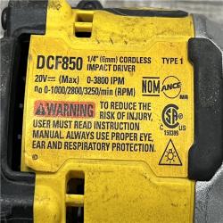 AS-IS DEWALT ATOMIC 20V MAX Lithium-Ion Cordless 1/4 in. Brushless Impact Driver Kit