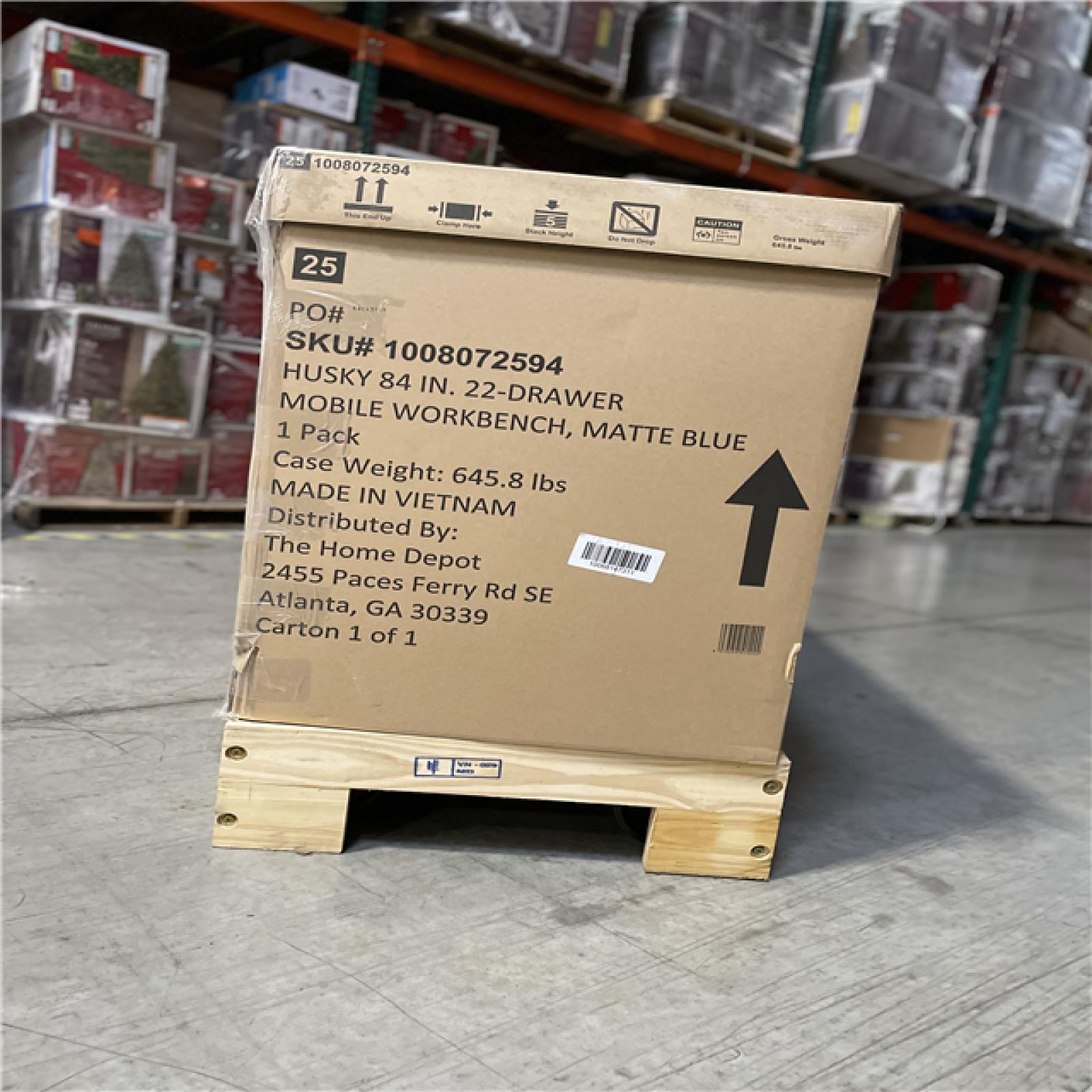 dallas location- Tool Storage Heavy Duty 84 in. W x 24 in. D Matte Blue Mobile Workbench Cabinet