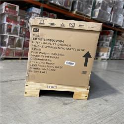 dallas location- Tool Storage Heavy Duty 84 in. W x 24 in. D Matte Blue Mobile Workbench Cabinet
