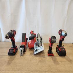 AS-IS- Milwaukee M18 18V Lithium-Ion Cordless 5 Tool Combo Kit