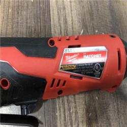 AS-IS Milwaukee M12 12V Lithium-Ion Cordless 3/8 in. Ratchet (Tool-Only)
