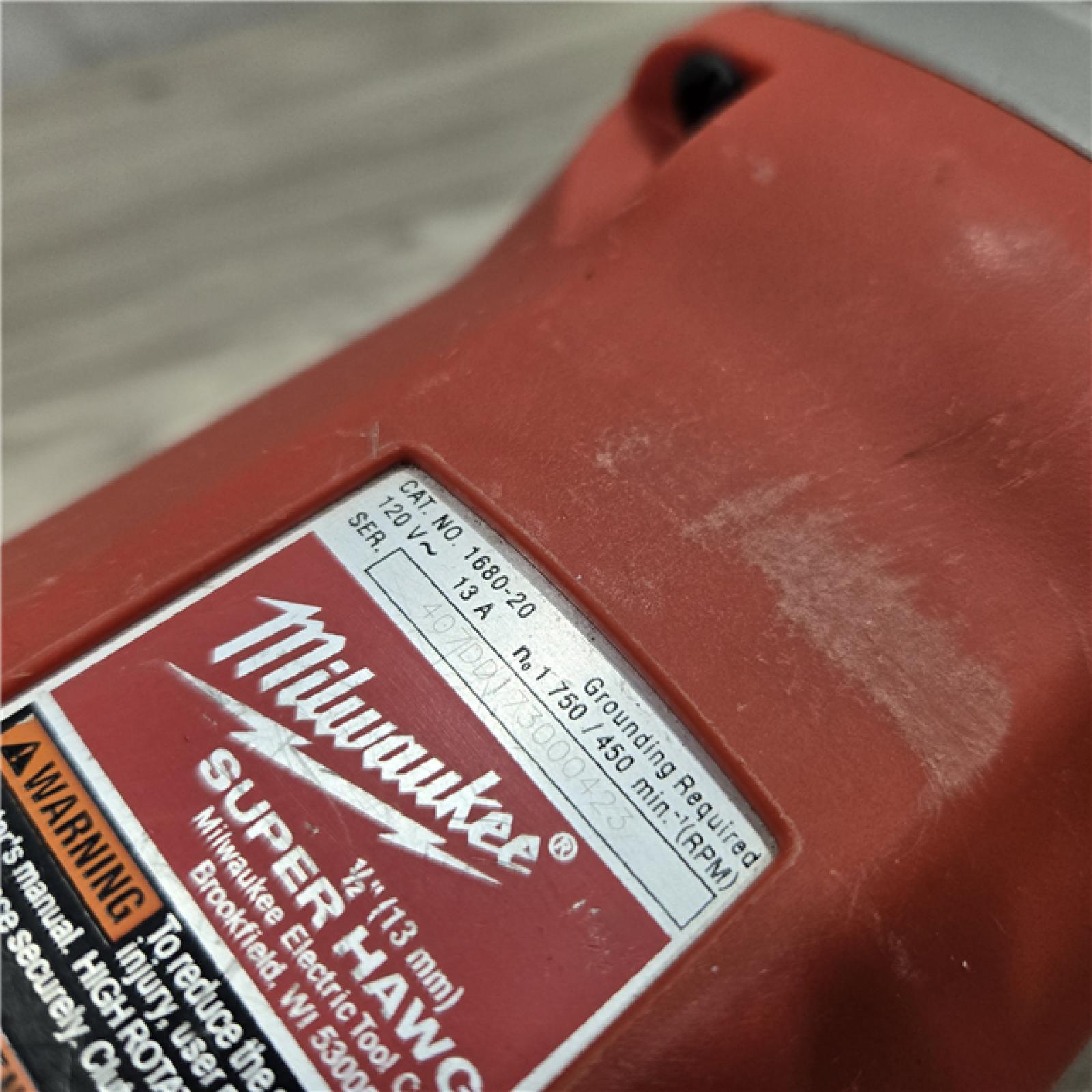 AS-IS Milwaukee 13 Amp Corded 1/2 in. Super Hawg Hole Hawg Right Angle Drill Driver