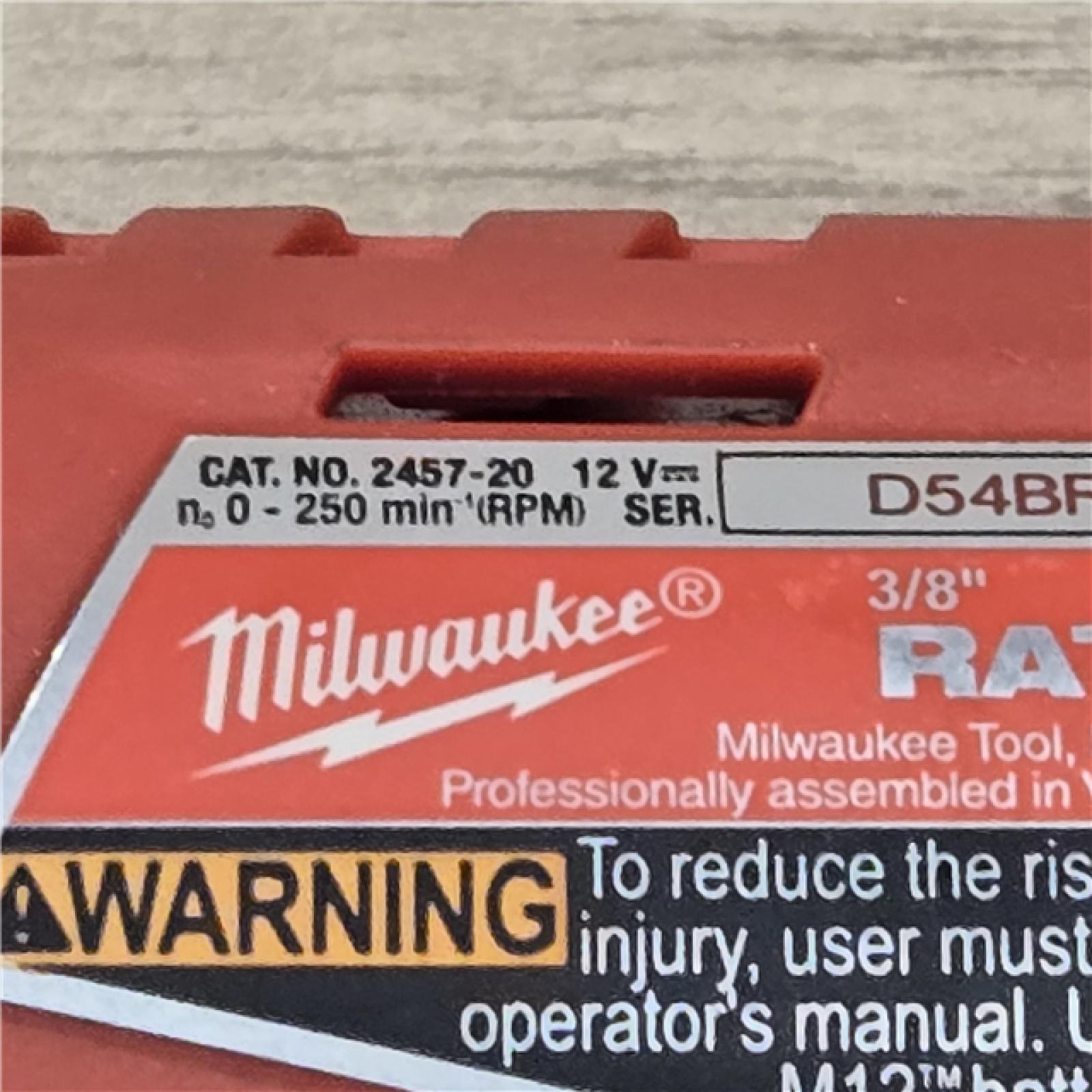 AS-IS MILWAUKEE 2457-20 .38 in. M12 Cordless Ratchet (Tool-Only)