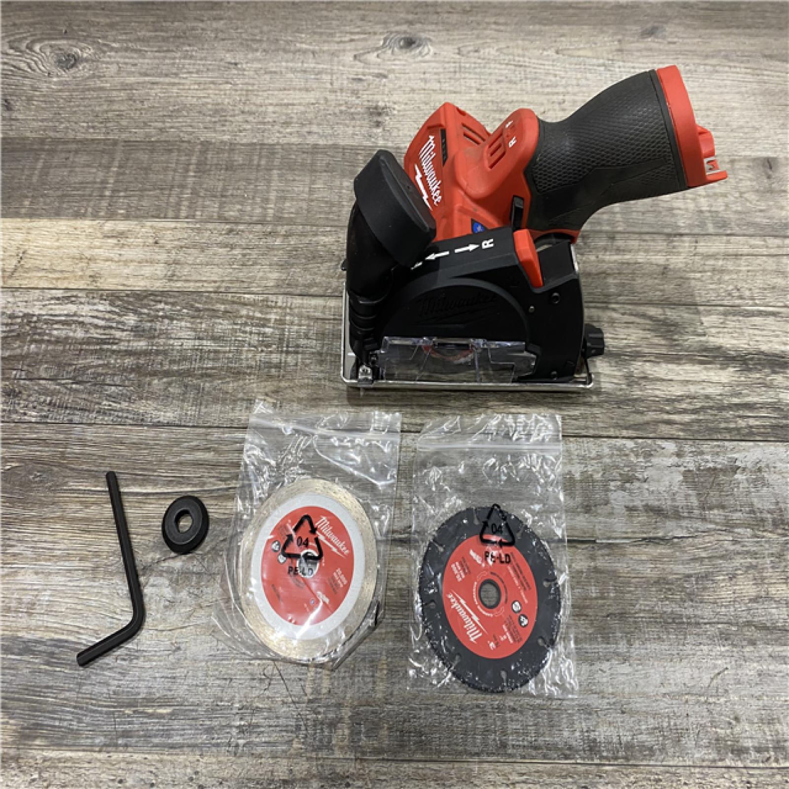 AS-IS Milwaukee  FUEL 12V Lithium-Ion Brushless Cordless 3 in. Cut Off Saw (Tool-Only)