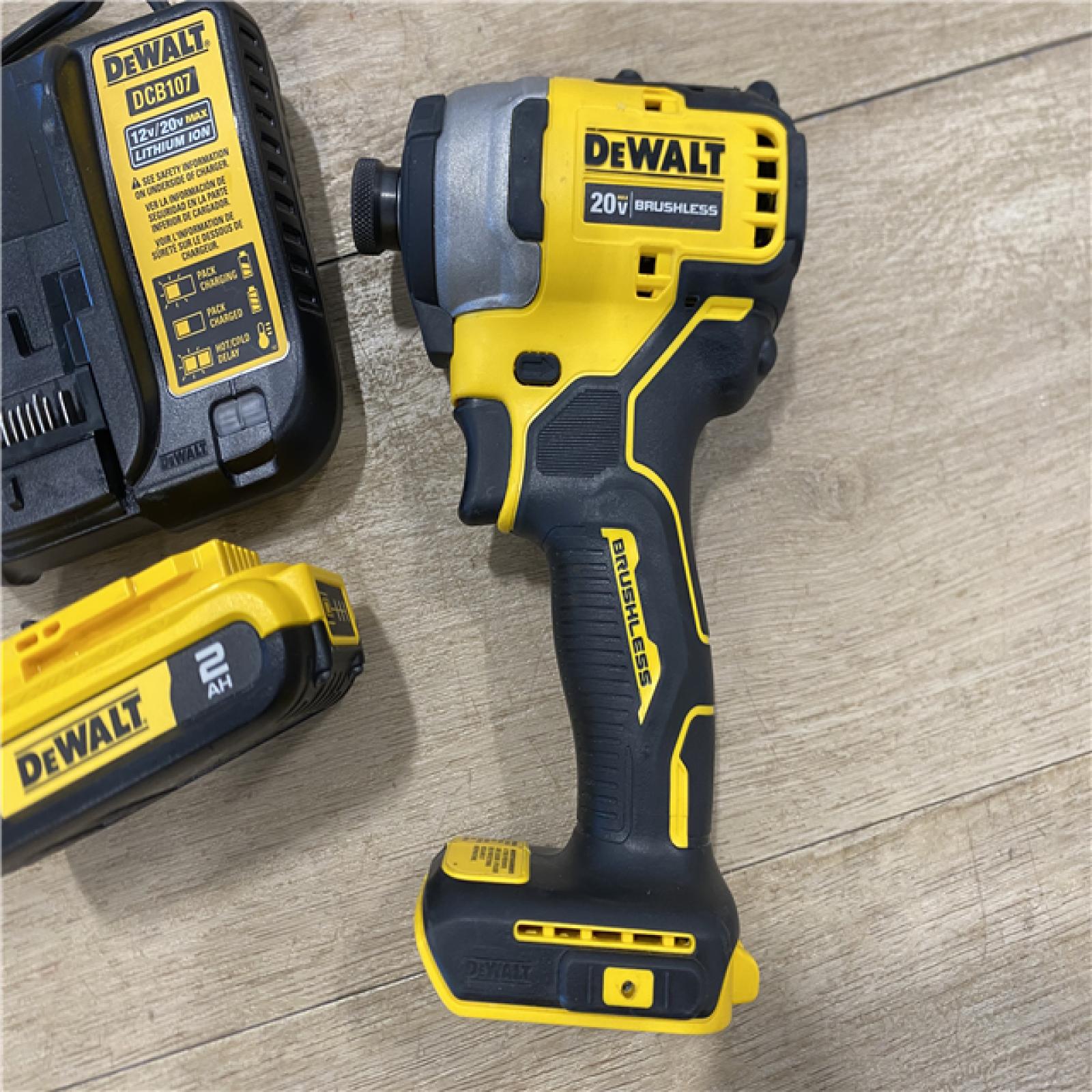 AS-IS DEWALT Atomic 20V Max Lithium-Ion Brushless Cordless Compact 1/4 in. Impact Driver Kit