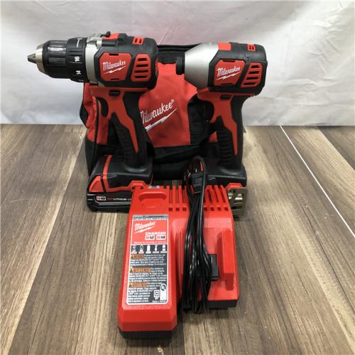 AS-IS Milwaukee 18V Lithium-Ion Cordless Drill Driver/Impact Driver Combo Kit