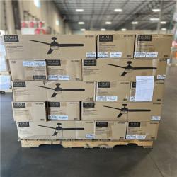 DALLAS LOCATION-  Home Decorators Collection Carrington 60 in. Indoor/Outdoor Ceiling Fan with LED Dome Light Kit  Natural Iron with Black Blades PALLET - (30 UNITS)