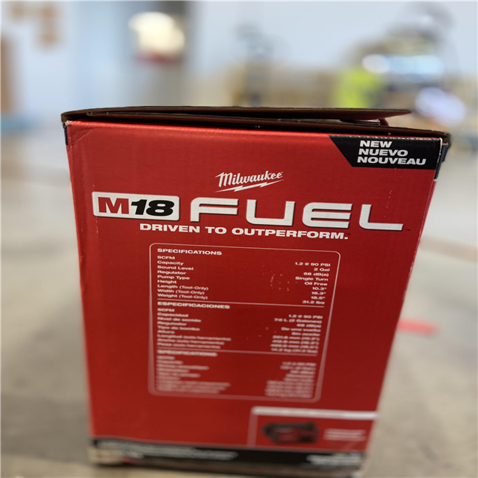 AS-IS  - Milwaukee M18 FUEL 18-Volt Lithium-Ion Brushless Cordless 2 Gal. Electric Compact Quiet Compressor (Tool-Only)