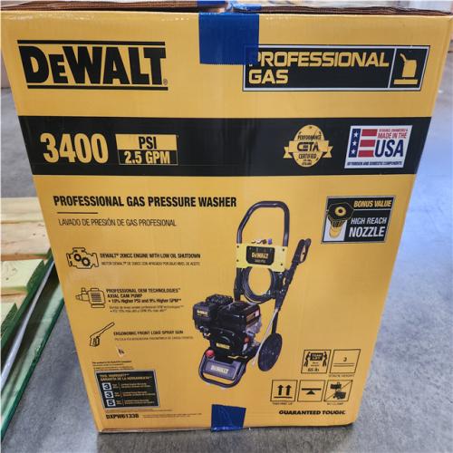 Phoenix NEW DEWALT 3400 PSI 2.5 GPM Gas Pressure Washer with Maintenance-Free Pump, Heavy-Duty Commercial Cold Water Power Washer (No Gun)