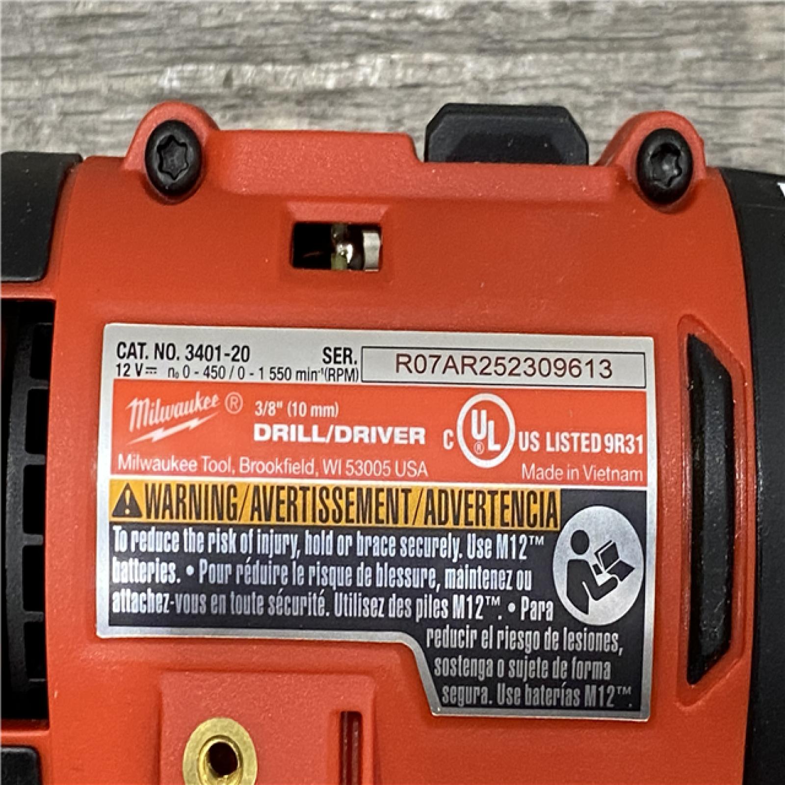 AS-IS Milwaukee 12V Lithium-Ion Brushless Cordless Subcompact Drill and Impact Driver Kit